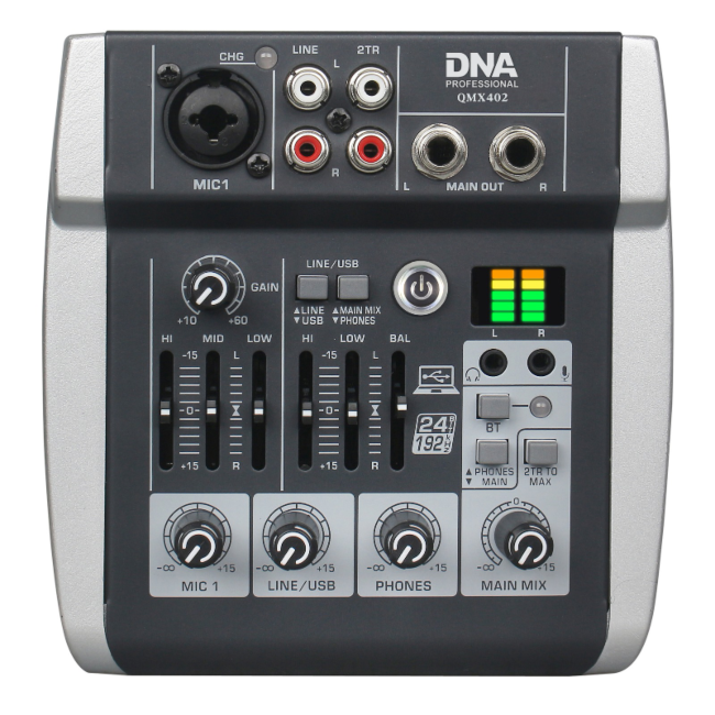 DNA QMX402 ljudmixer 3 kanaler och Bluetooth
