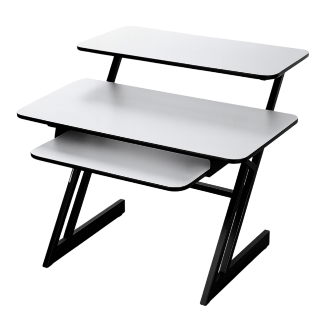 Skrivbord med hyllor och utdrag för keyboard (120 cm)