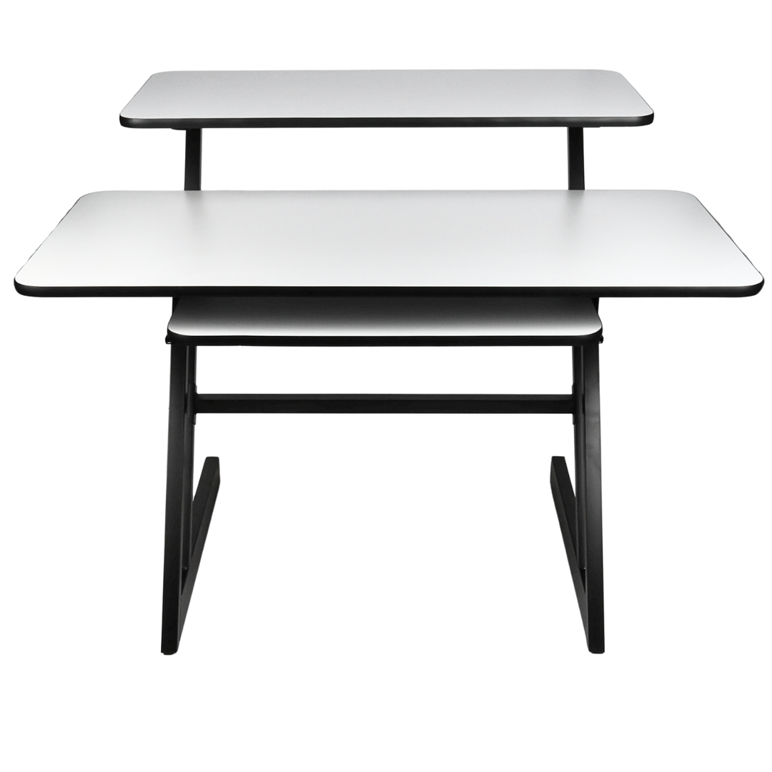 Skrivbord med hyllor och utdrag för keyboard (120 cm)