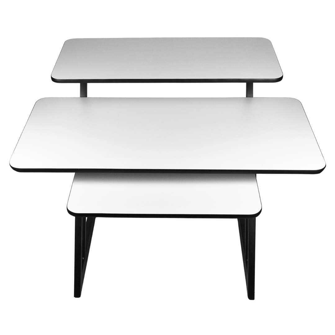 Skrivbord med hyllor och utdrag för keyboard (120 cm)