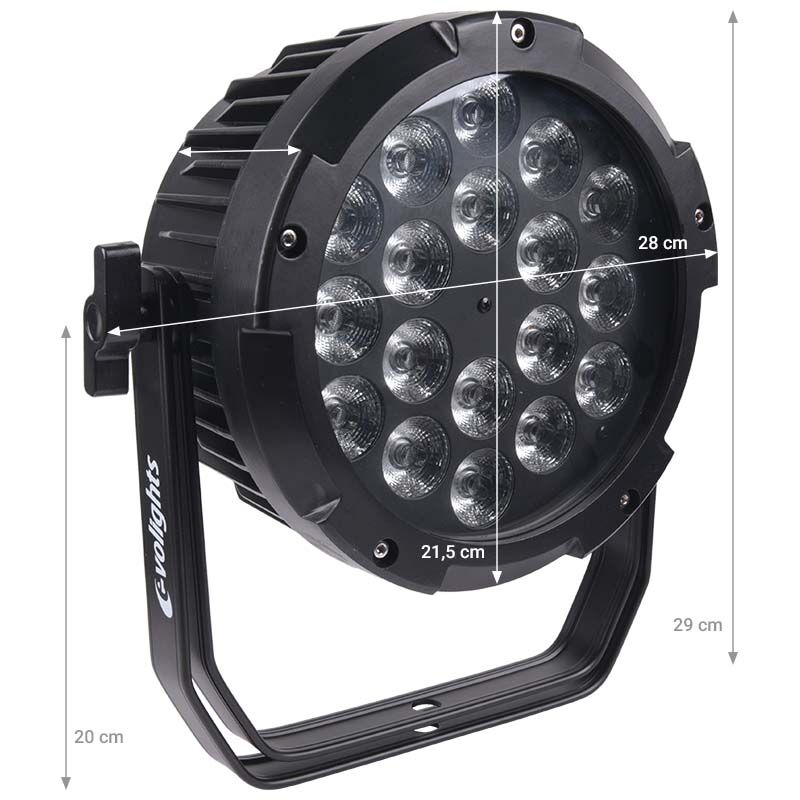 Evolights Glaze PAR IP65 LED spot – RGBW