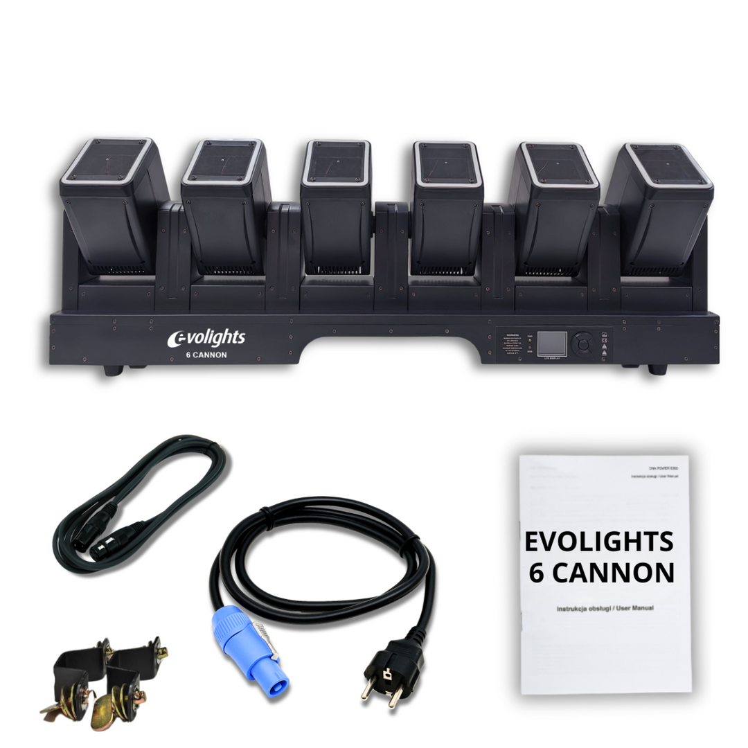 Evolights 6 Cannon Moving Bar 6x60W RGBW