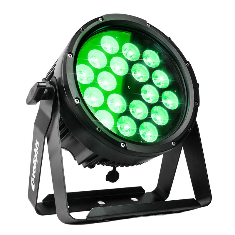 Evolights Glacier 18 LED PAR IP65 – 18x12W RGBWA-UV scen-spot