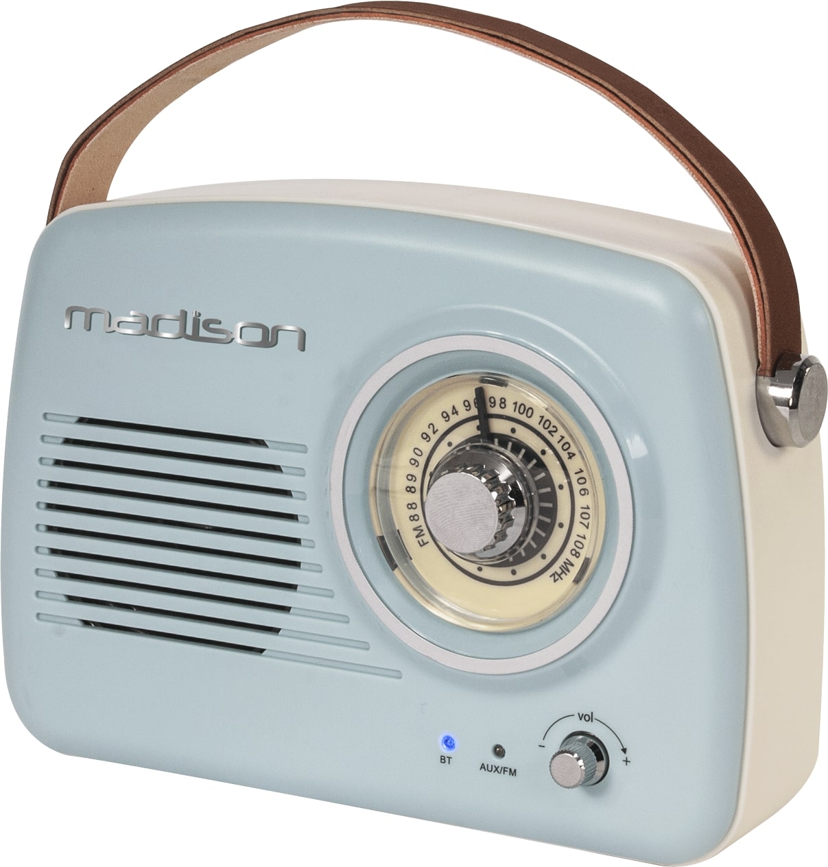 Madison Retro Radio med Bluetooth (ljusblå)