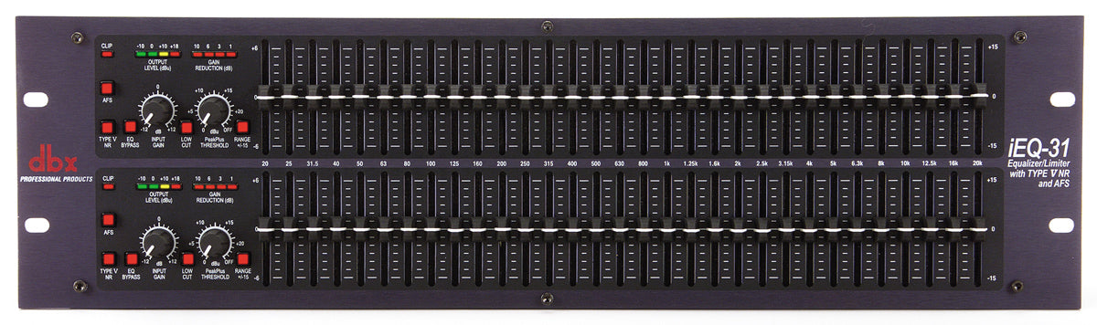 dbx iEQ31 2x 31-bands grafisk equalizer/limiter