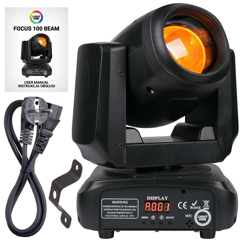 LIGHT4ME FOCUS 100 BEAM LED-bevægeligt hoved