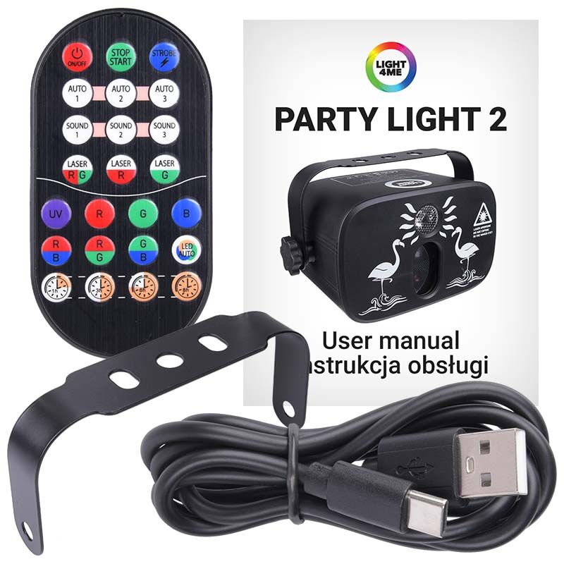 LIGHT4ME PARTY LIGHT 2 LED-effektdiskobelysning