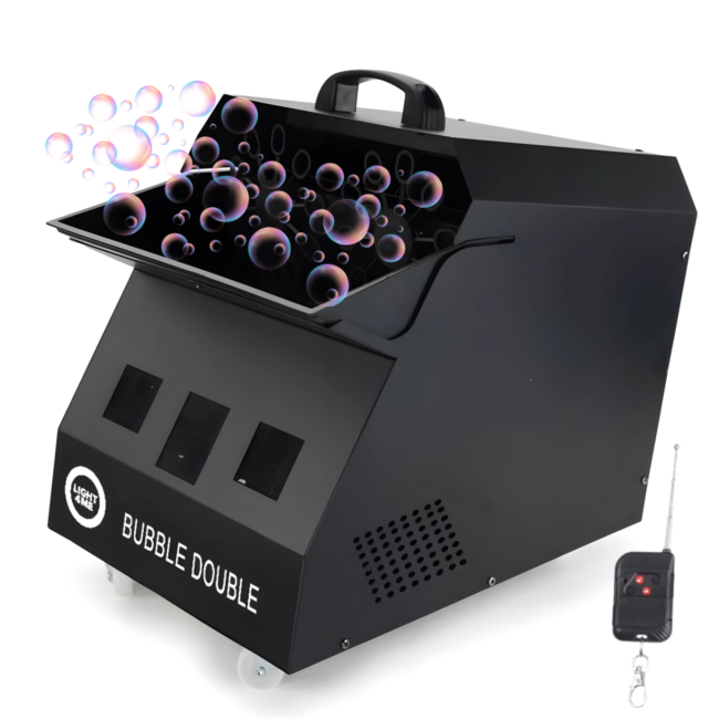LIGHT4ME BUBBLE DOBBELT boblemaskine 300W sort