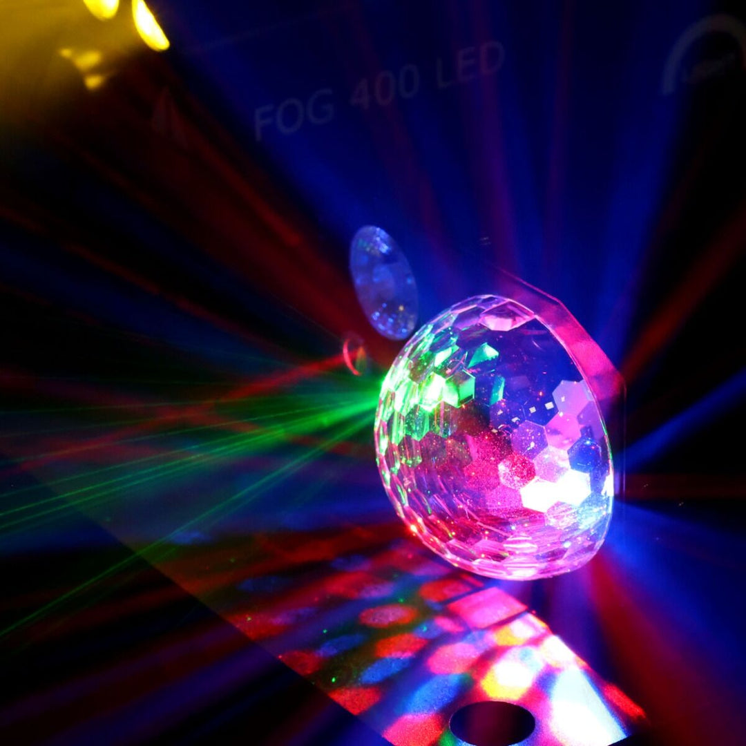 Light4Me GIG SET 2 Festpakke – Rökmaskin, Boblemaskin & 4-i-1 Ljuseffekt
