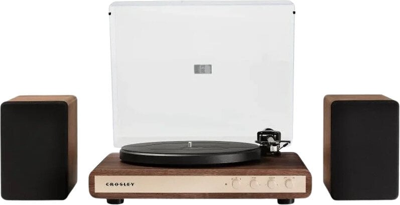 Crosley C65 skivspelare med högtalare, Valnöt