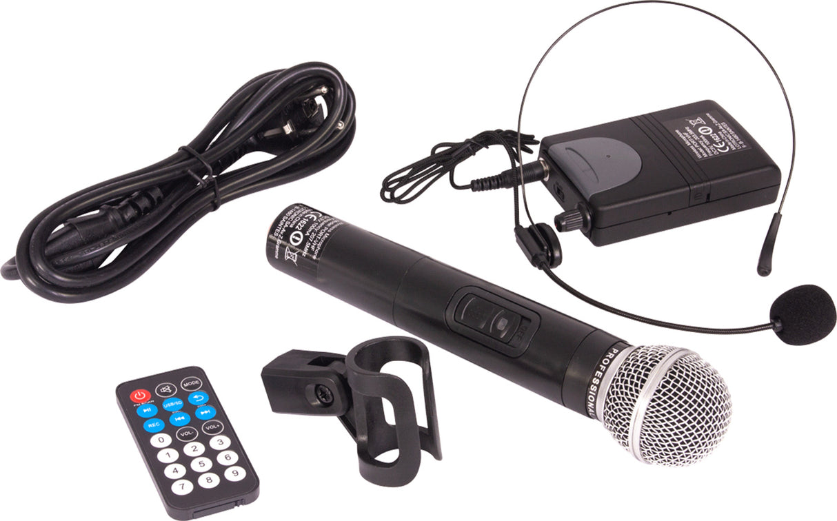 Ibiza PORT12HS Bärbar VHF-högtalare (svart, 700W)