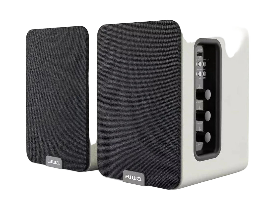 AIWA SPA-200 Aktive Bluetooth Højttalere,hvid