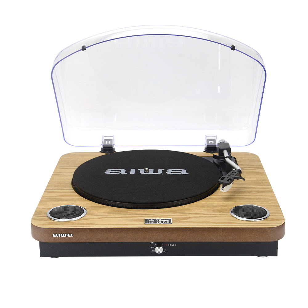 AIWA LPS-25 Pladespiller – Bluetooth, USB & FM, træ