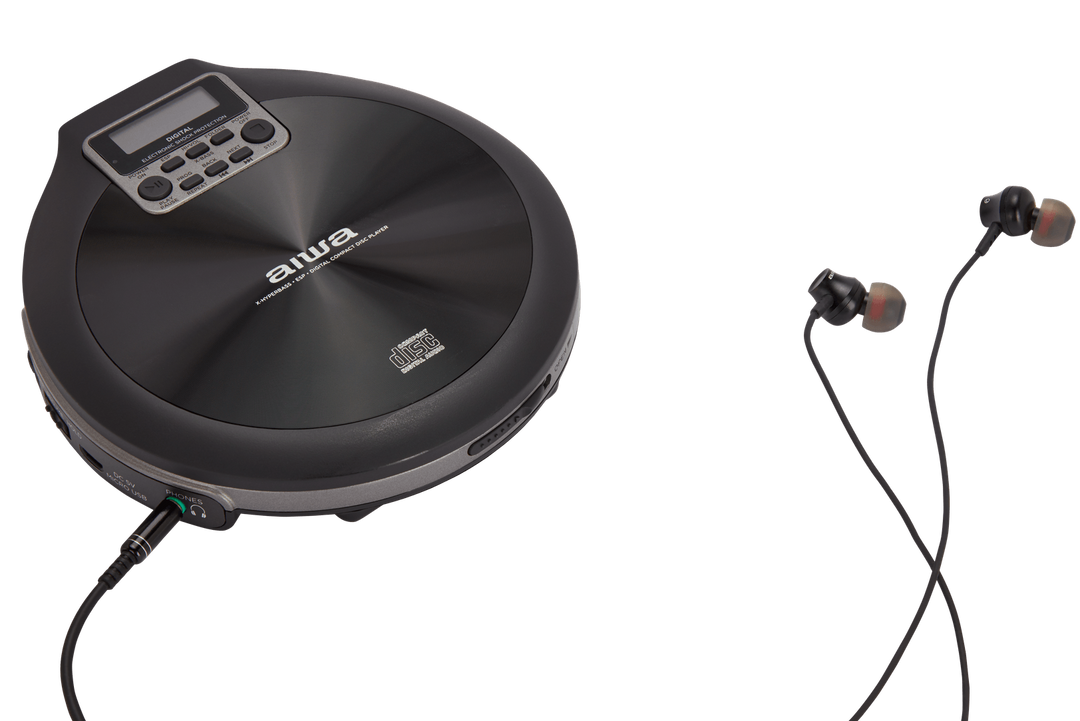 AIWA PCP-850 Bärbar CD-spelare – MP3 & Anti-Shock, svart