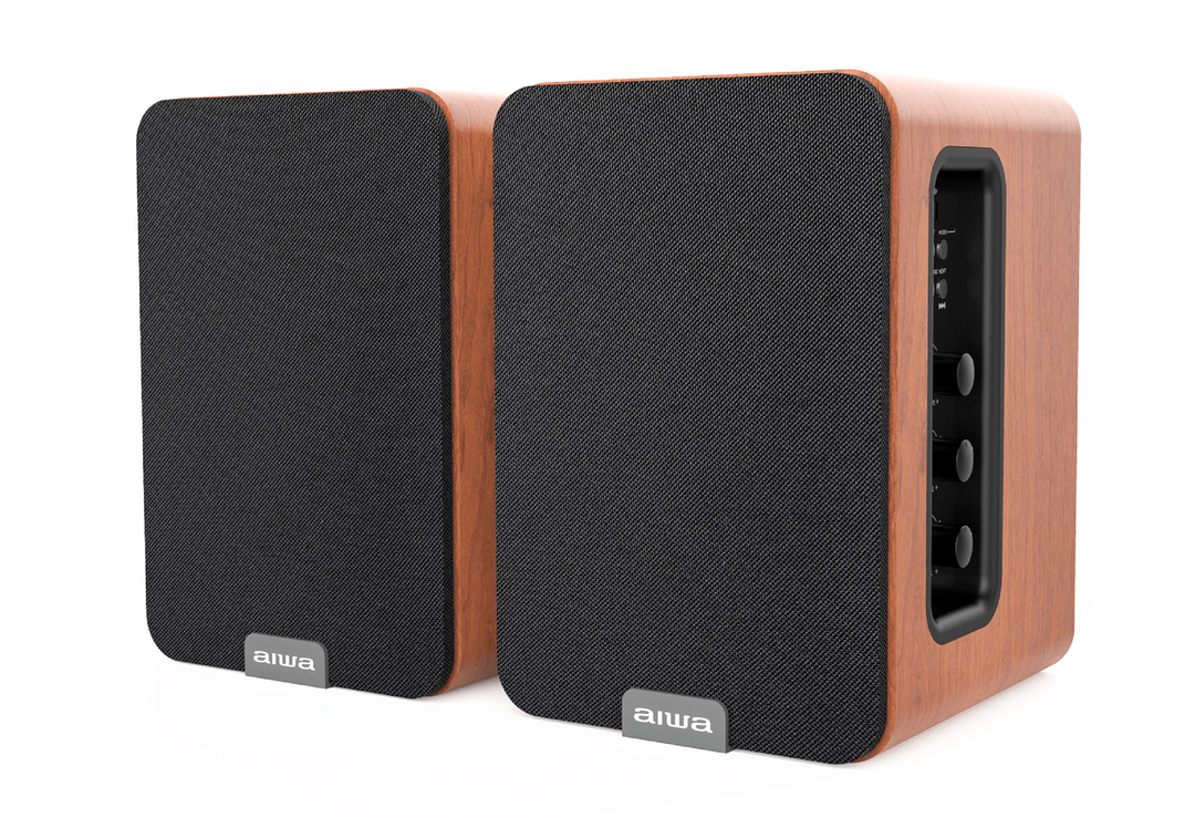AIWA SPA-200 aktiva Bluetooth-högtalare, bruna