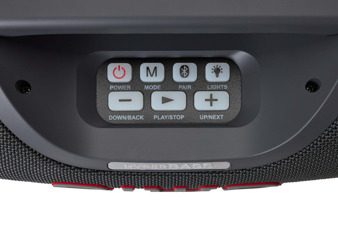 AIWA SPB-680 – 20W Bärbar Bluetooth Party-högtalare med RGB-ljus, grå