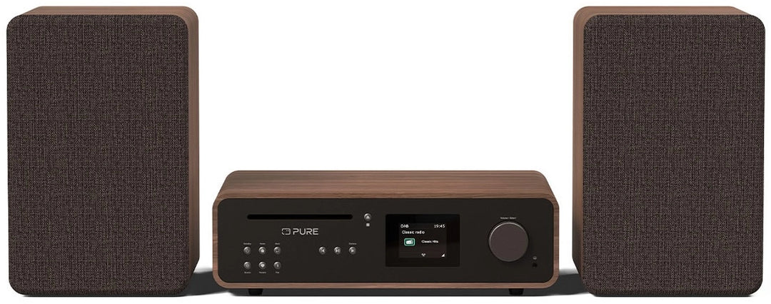 Pure Classic Stereo Hi-Fi-system – DAB+, CD, Bluetooth, 100W, valnöt
