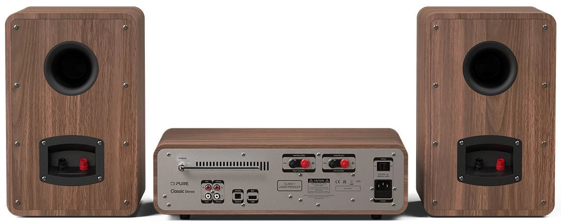 Pure Classic Stereo Hi-Fi-system – DAB+, CD, Bluetooth, 100W, valnöt