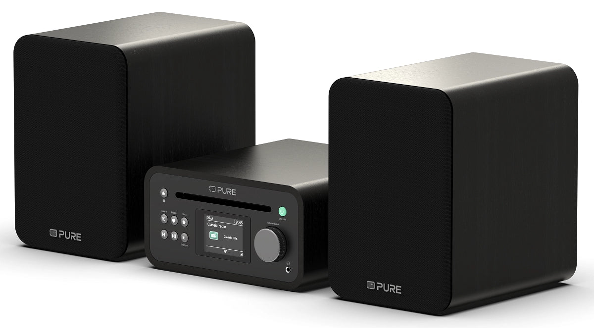 Pure Classic Stereo Mini Hi-Fi-system – DAB+, CD, Bluetooth, 40W, svart