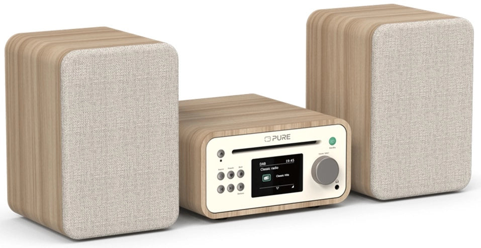 Pure Classic Stereo Mini Hi-Fi-system – DAB+, CD, Bluetooth, 40W, ek