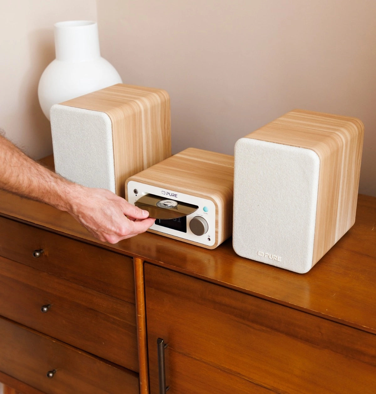 Pure Classic Stereo Mini Hi-Fi-system – DAB+, CD, Bluetooth, 40W, ek