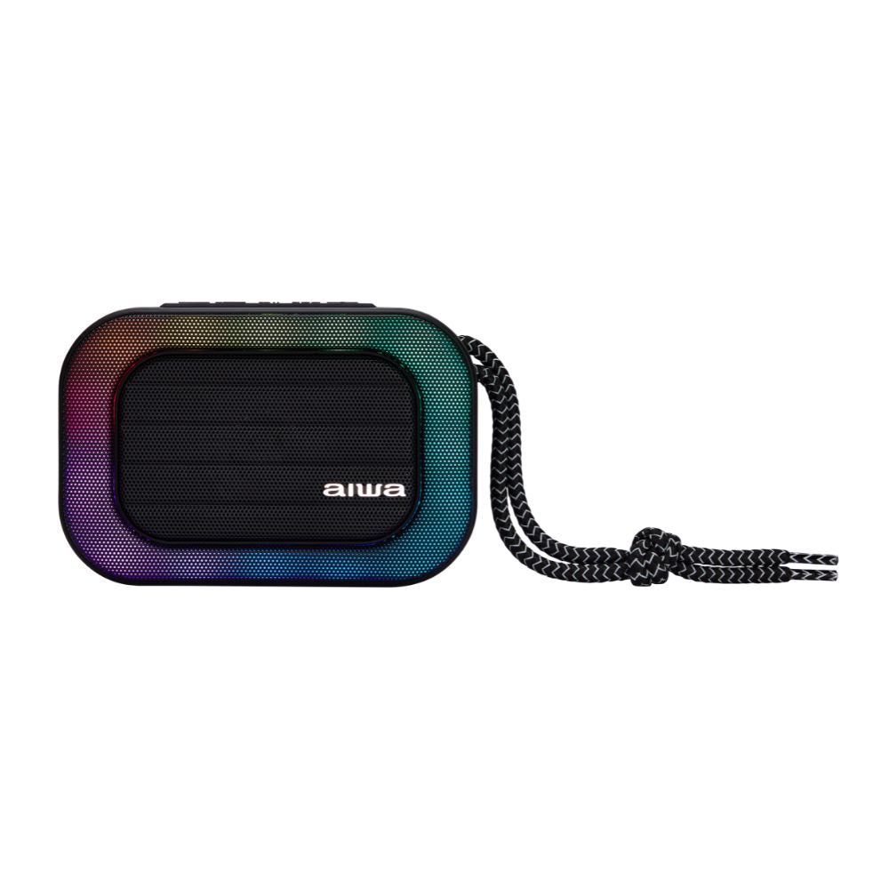 AIWA SPB-160 – Bärbar Bluetooth-högtalare med RGB-ljus, svart