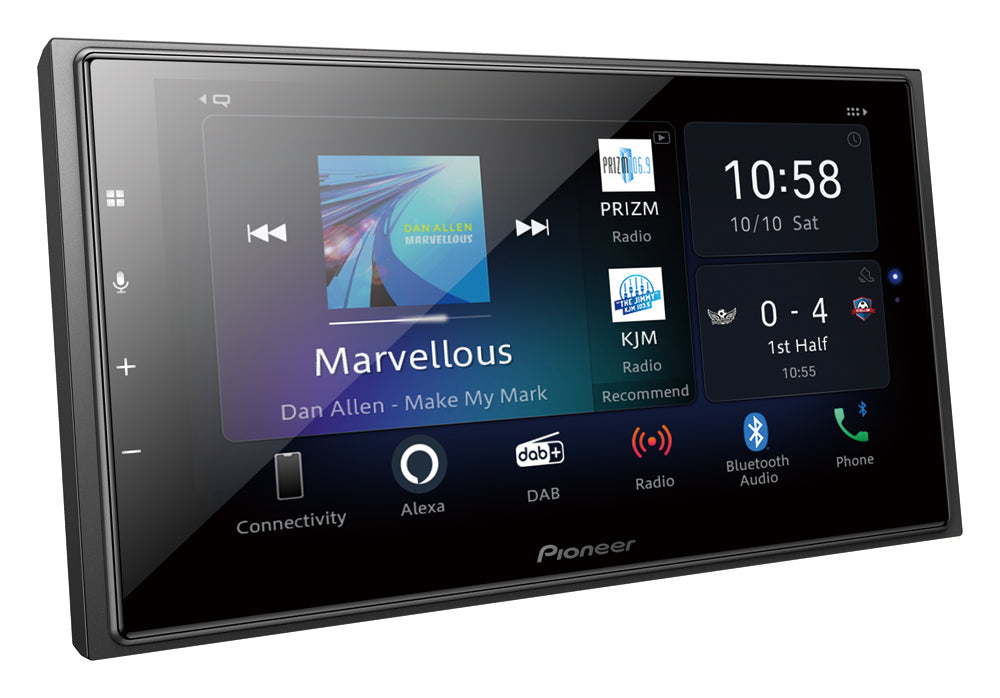 Pioneer SPH-EVO64DAB 2-DIN bilstereo med trådlös CarPlay , DAB- radio och Bluetooth
