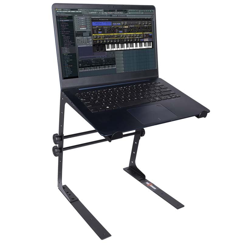 Laptopstativ med monteringsbeslag – justerbart för 12–17", Svart