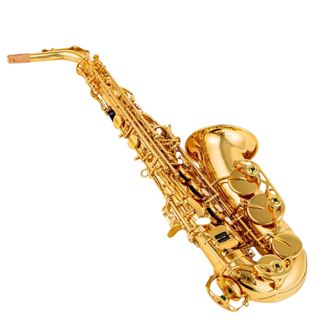 Suprimo Alto Saxo altsaxofon i E♭ – set med etui och tillbehör