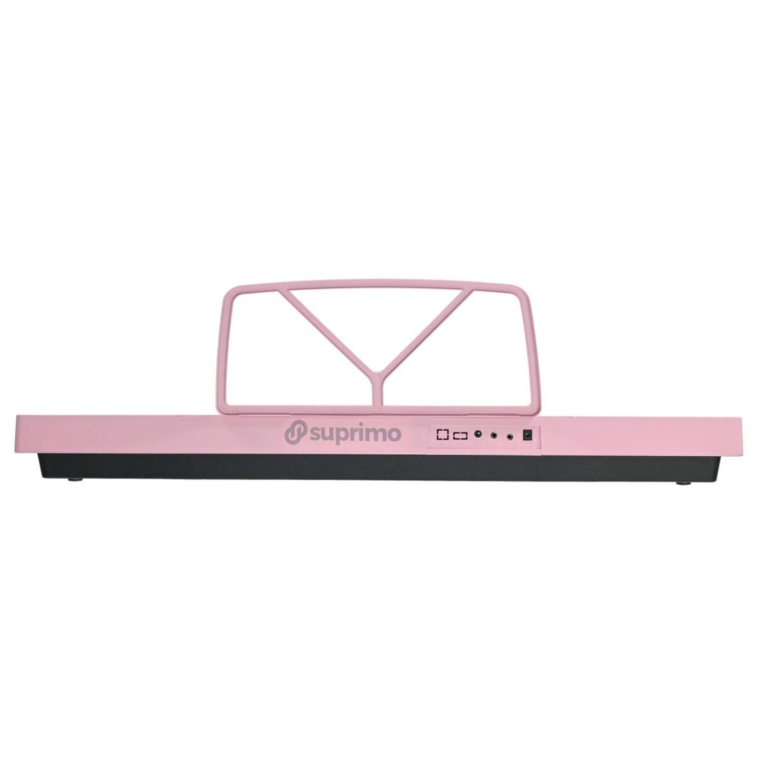 SUPRIMO Keyboards 61 Tangenter Pink med Mikrofoner og Nodestativ
