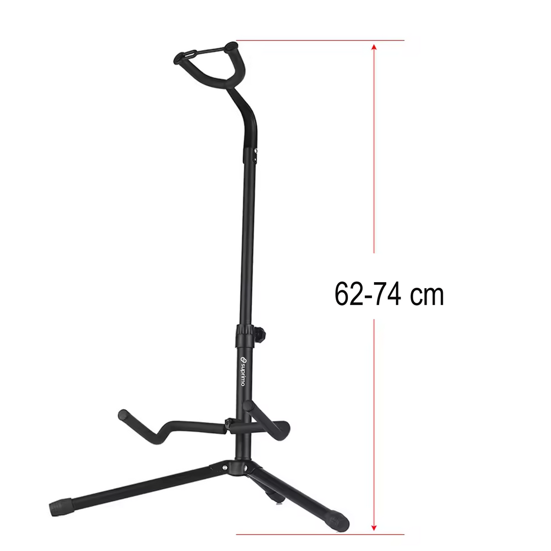 Hopfällbart Gitarrstativ 62-74 cm med Säkerhetsrem