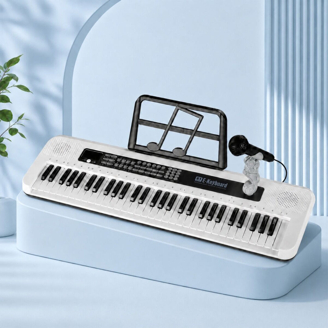 SUPRIMO KEY61 KD Keyboard med 61 tangenter och Mikrofon, vit