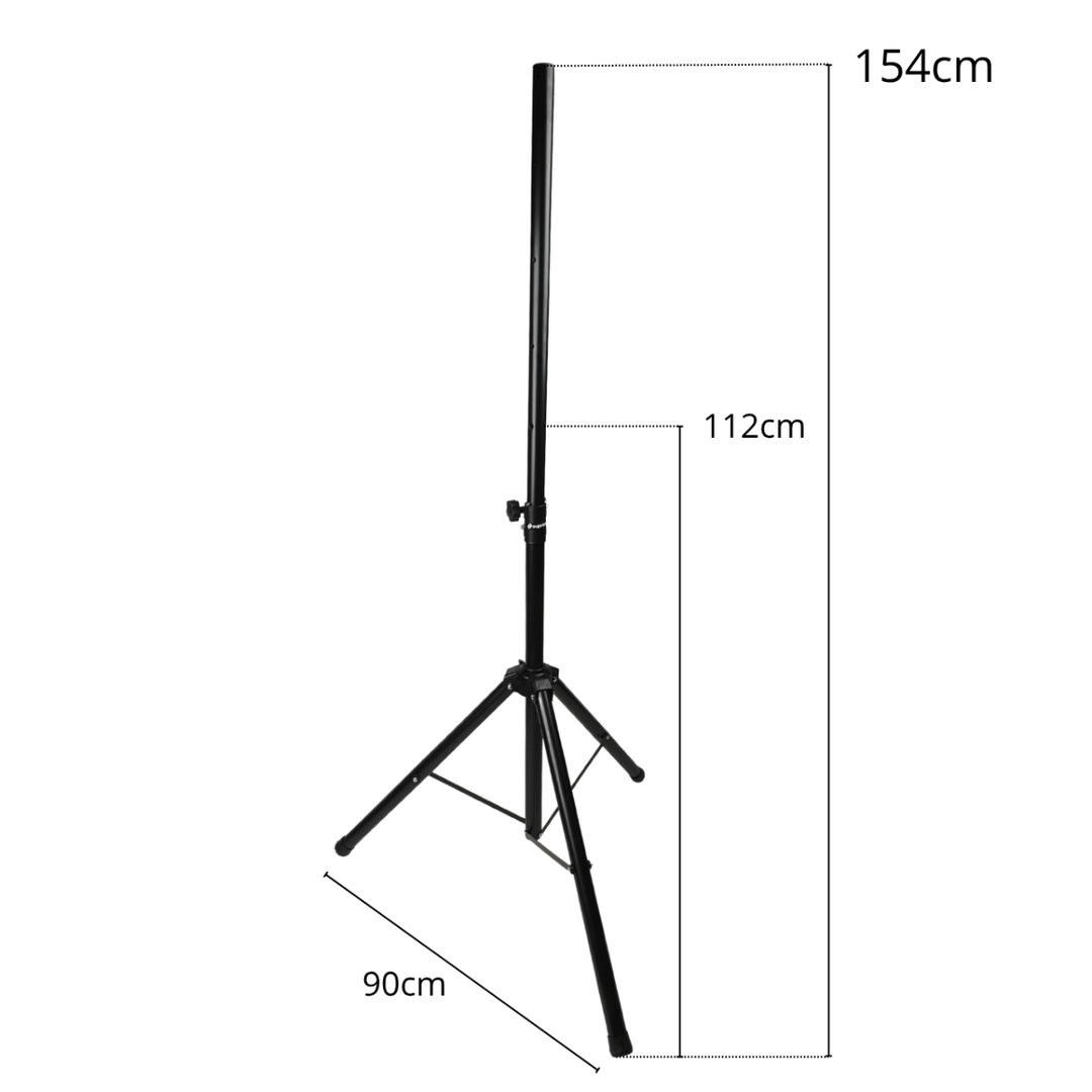 Högtalarstativ Tripod svart med säkerhetssprint