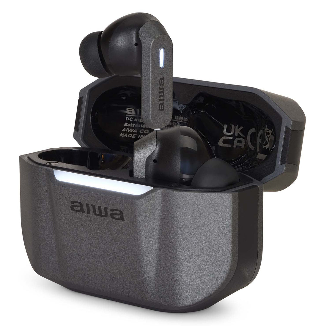 Aiwa ETWS-330TN TWS-öronproppar, titan
