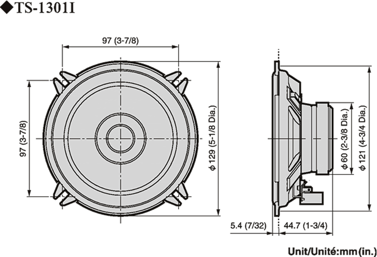 Pioneer TS-1301i bilhögtalare (13 cm, 5,25")