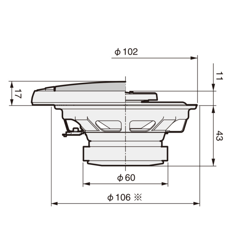 Pioneer TS-G1020F 2-vägs bilhögtalare (10 cm, 4")