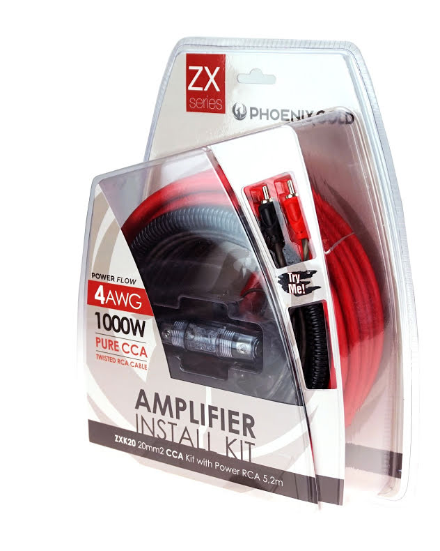 Phoenix Gold 2-kanals kabelsats för bilförstärkare (20 mm2)