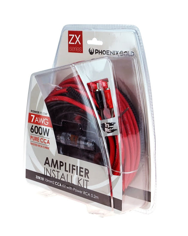 Phoenix Gold 2-kanals kabelsats för bilförstärkare (10 mm2)