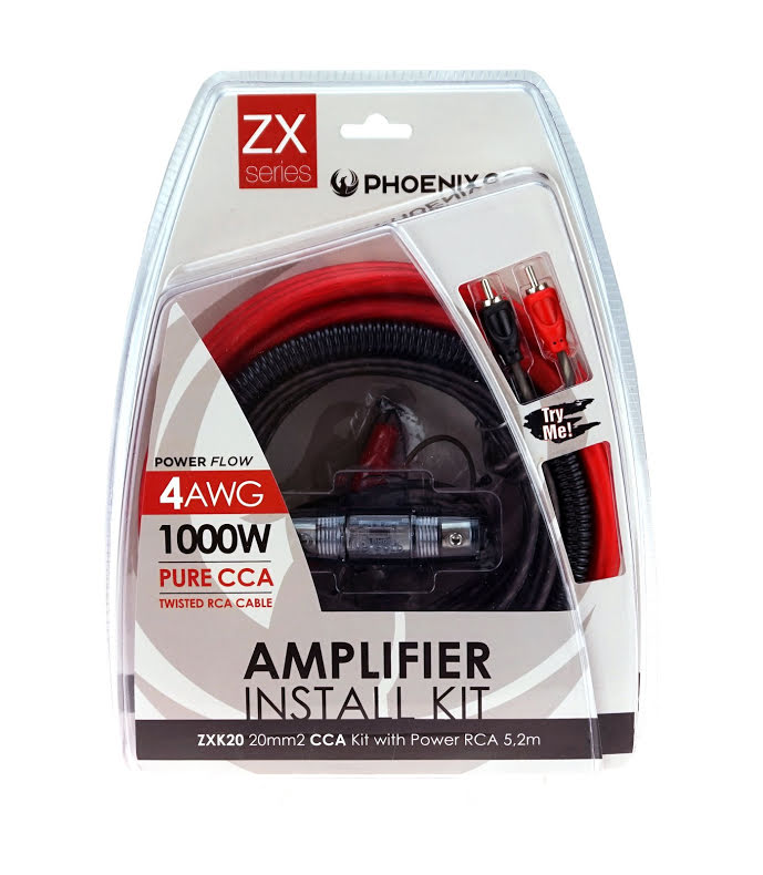 Phoenix Gold 2-kanals kabelsats för bilförstärkare (20 mm2)