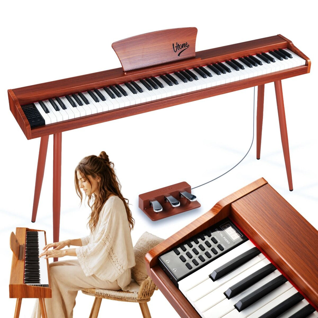 V-TONE BL-130 Elpiano (Mörkt trä)