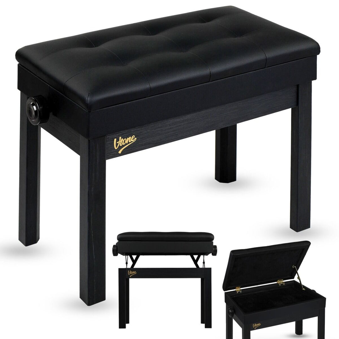 V-TONE PB2 BK Pianopall – Justerbar 49–57 cm