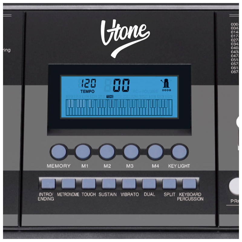 V-TONE VK-500 61L Keyboards – 61 Tangenter med LED Lärfunktion för Barn och Nybörjare