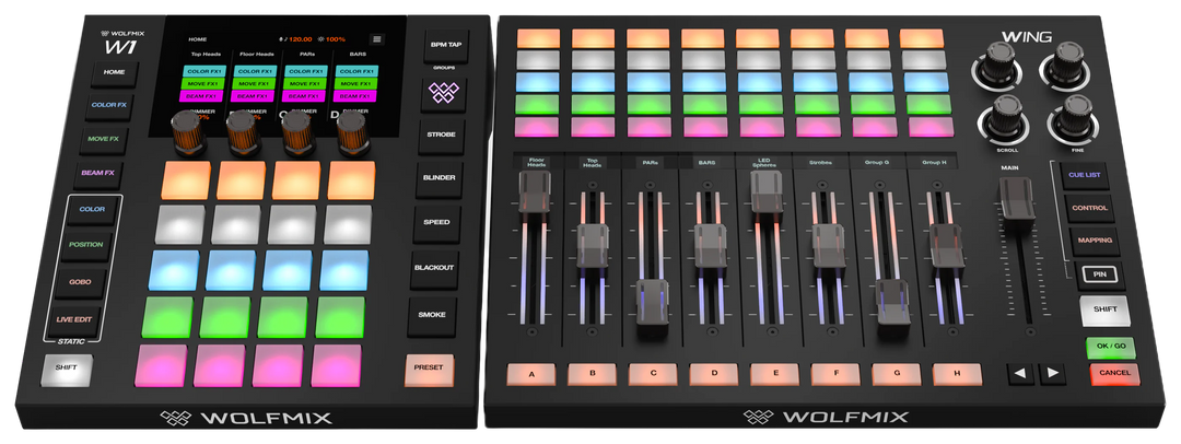 Wolfmix WING – Professionell DMX-ljuskonsol och W1-expansion