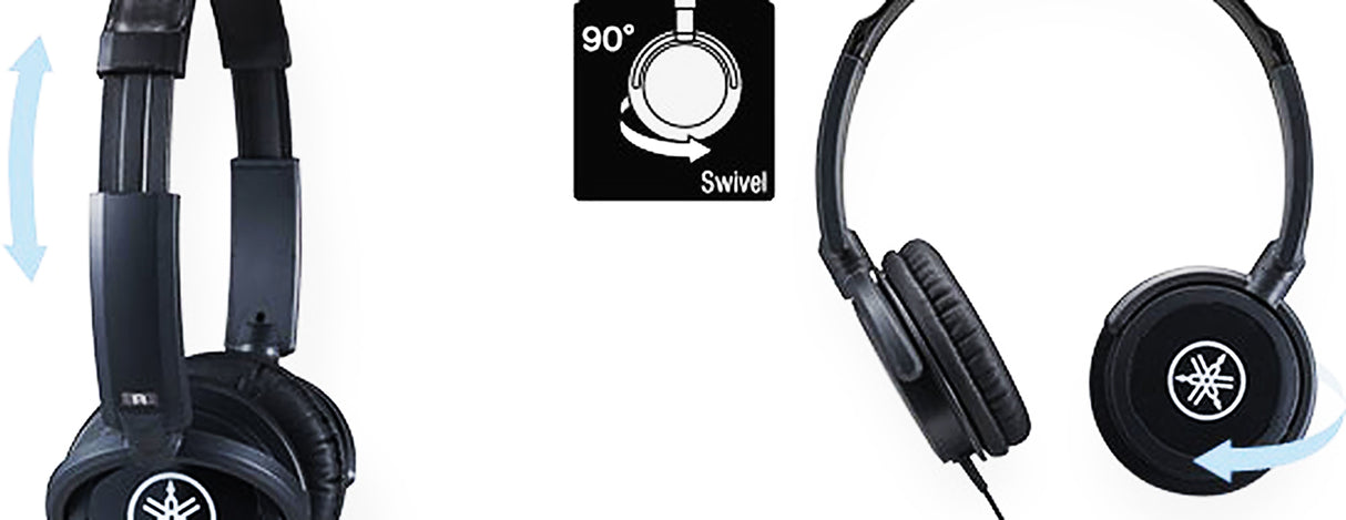 Yamaha HPH-100B On-Ear Studio-hörlurar (svarta)