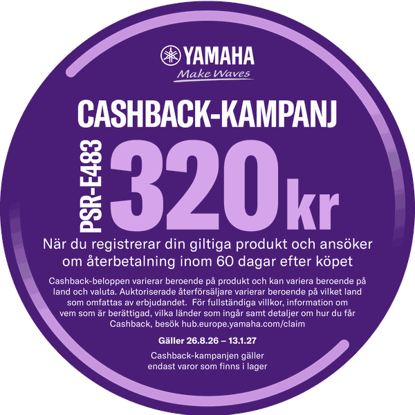 Yamaha cashback-kampanj: få 320 kr tillbaka – så här gör du