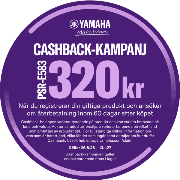 Yamaha cashback-kampanj: få 320 kr tillbaka – så här gör du