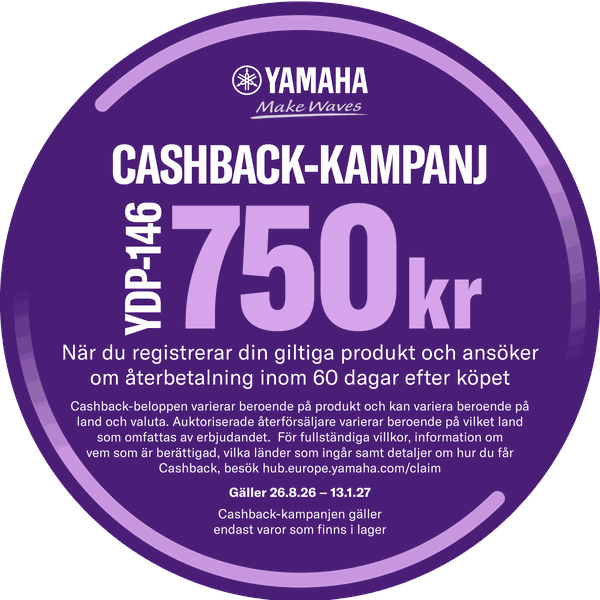 Yamaha cashback-kampanj: få 750 kr tillbaka – så här gör du