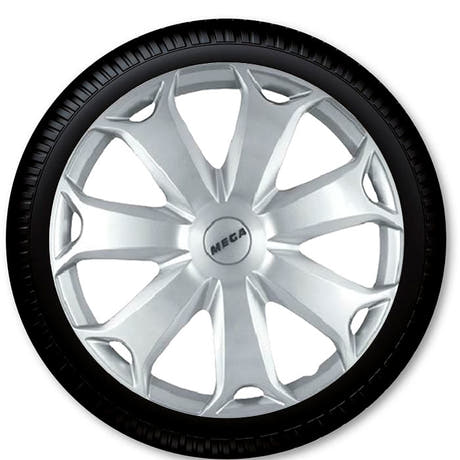 16" mega silver navkapselset