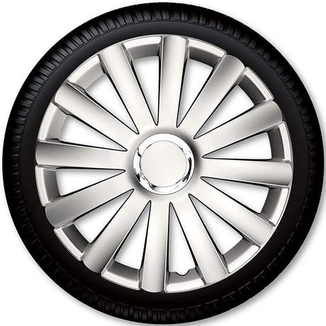 13" Spyder Pro navkapselset silver