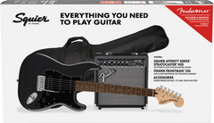 Fender Stratocaster El-gitarr Startpaket (Frost Metallic)